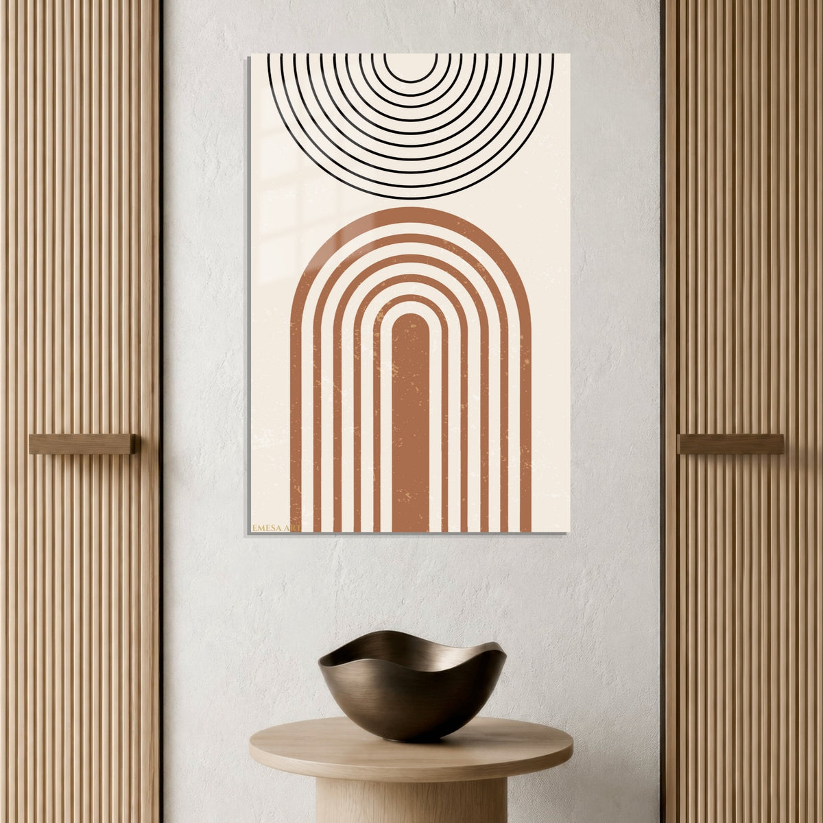 Boho Abstract Arches Metal Wall Art | EMESA ART