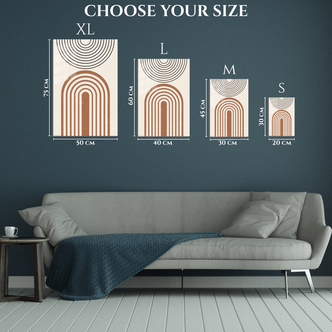 Boho Abstract Arches Metal Wall Art | EMESA ART