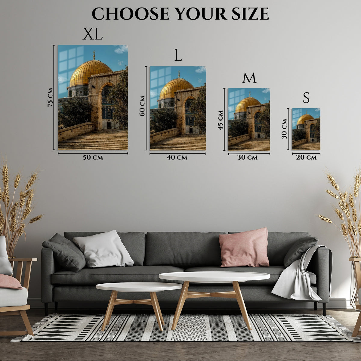 Dome of the Rock Al Quds Metal Wall Art