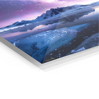 Aurora Snowy Mountains Metal Wall Art | EMESA ART