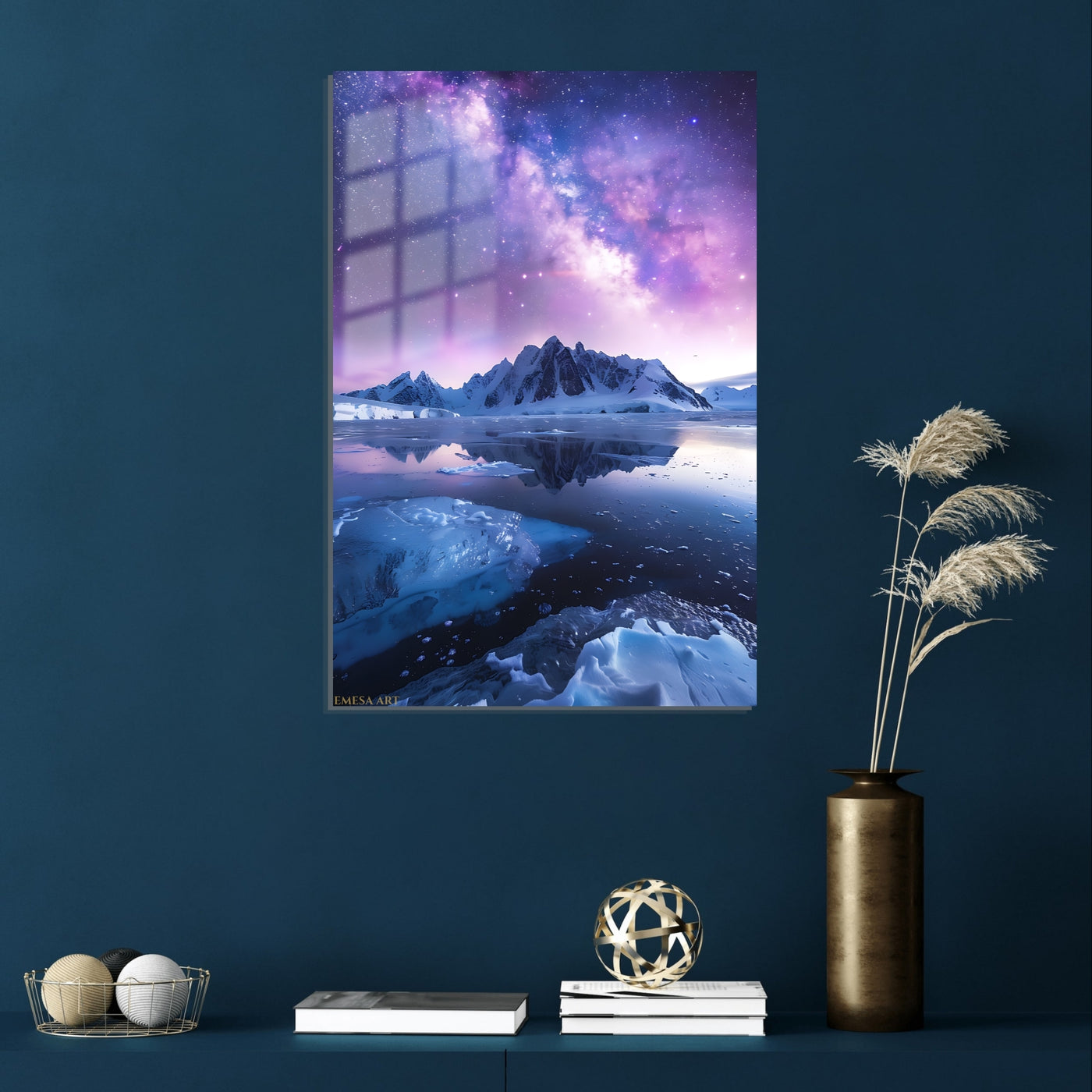 Aurora Snowy Mountains Metal Wall Art | EMESA ART