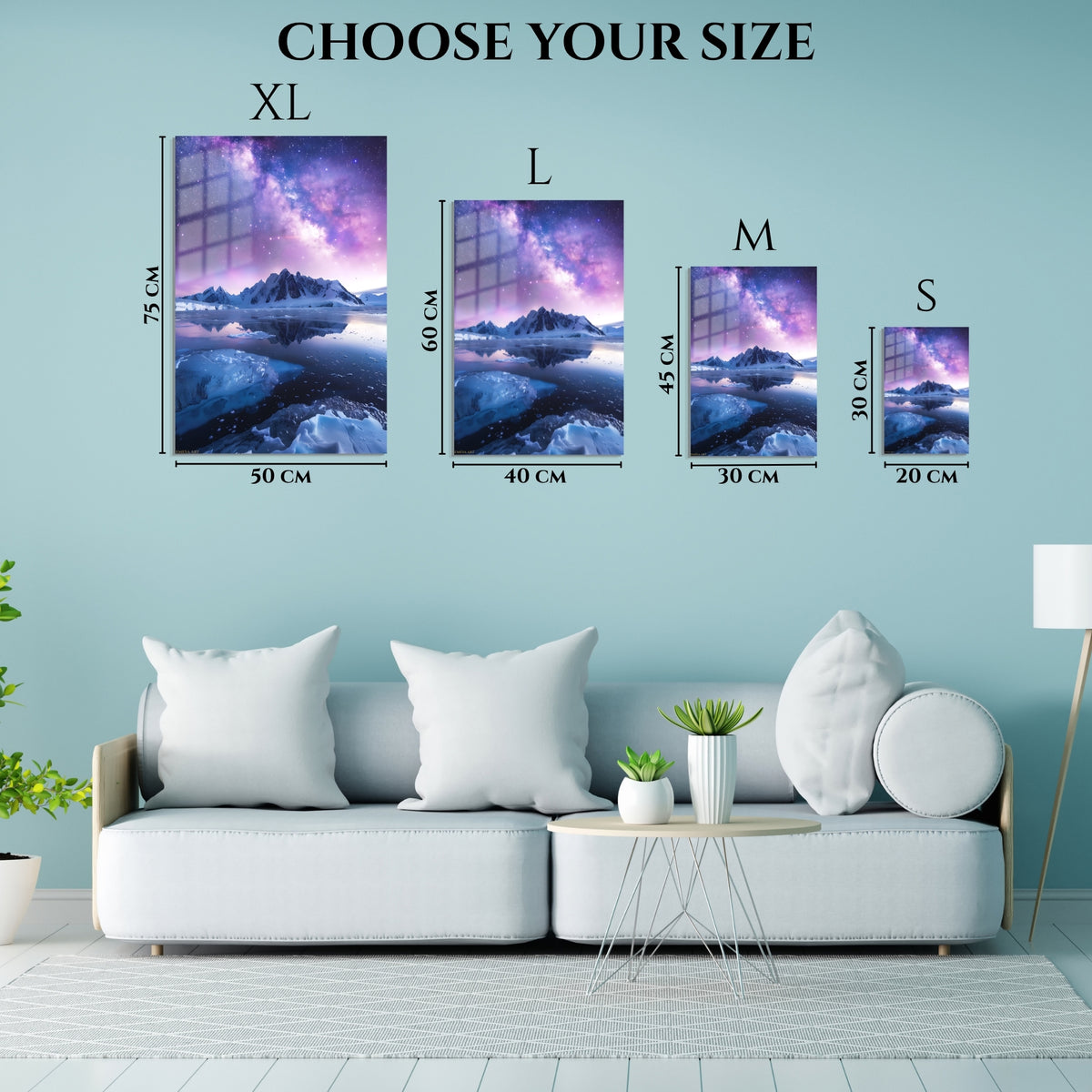 Aurora Snowy Mountains Metal Wall Art | EMESA ART