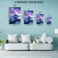 Aurora Snowy Mountains Metal Wall Art | EMESA ART