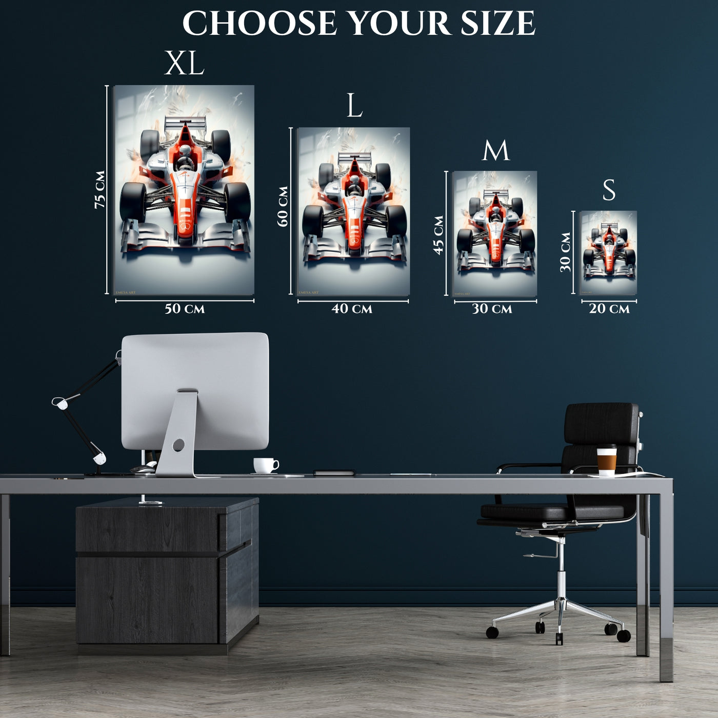 Formula Racing Car Metal Wall Art | EMESA ART